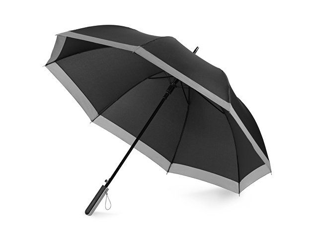 Зонт-трость "Reflect" полуавтомат, в чехле, черный (Р)