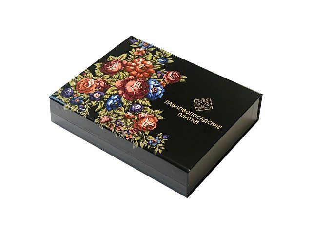 Дизайнерская картонная коробка к Павлопосадским платкам