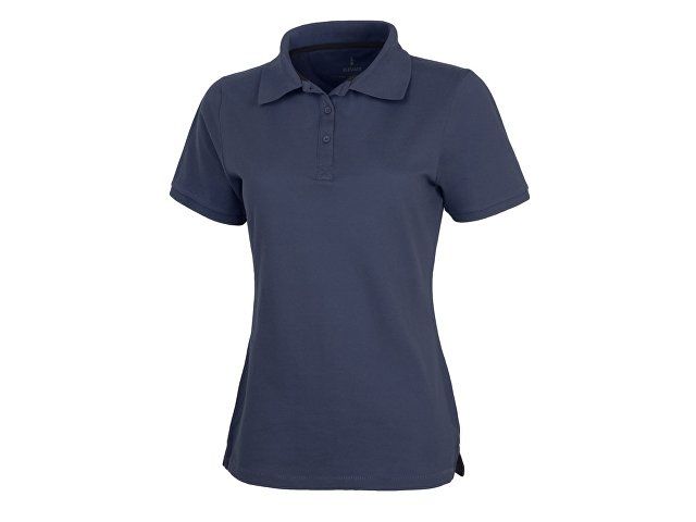 Calgary женская футболка-поло с коротким рукавом, темно-синий