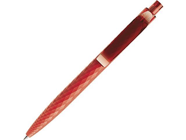 Ручка шариковая QS 01 PRT "софт-тач", красный