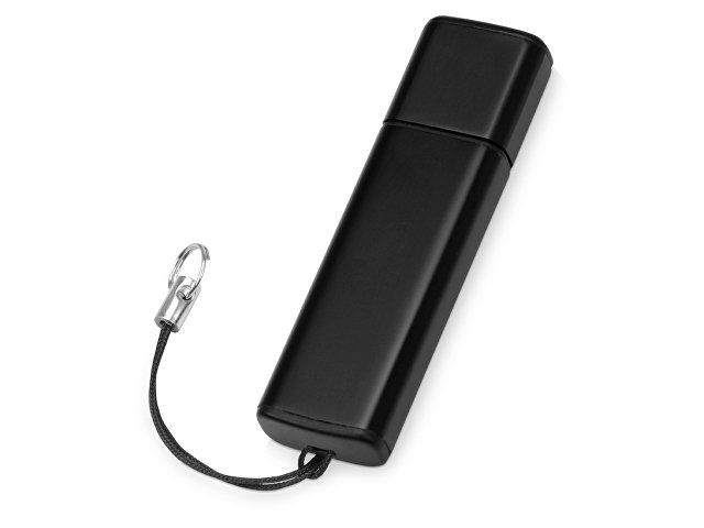 Флеш-карта USB 2.0 16 Gb металлическая с колпачком "Borgir", черный