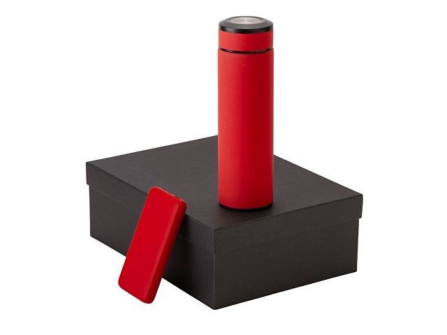 Купить Подарочный набор с термосом и повербанком С2, красный Подарочный набор с термосом и повербанком С2, красный