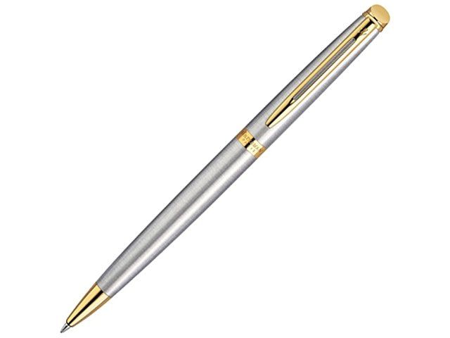 Ручка шариковая Waterman «Hemisphere Stainless Steel GT M», серебристый/золотистый