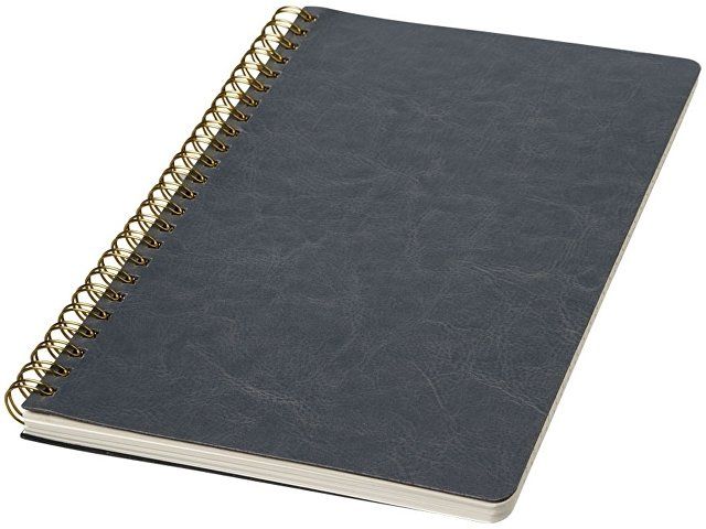 Дневник Spiraly формата A5 из искусственной кожи, серый