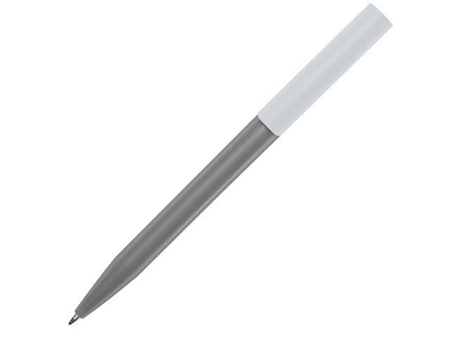 Шариковая ручка Unix из переработанной пластмассы, синие чернила - Серый