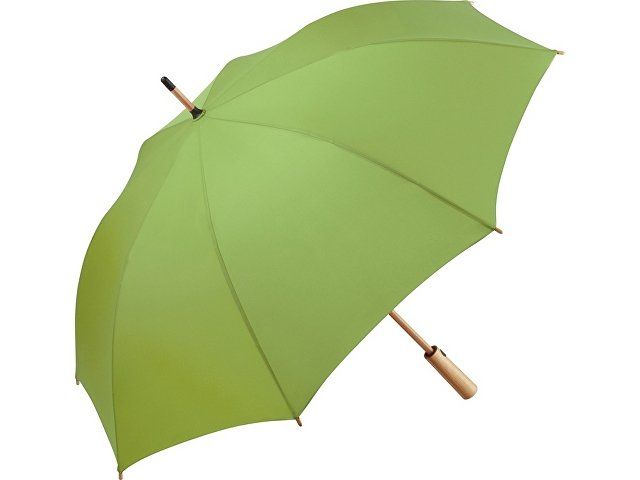 Зонт-трость 7379 Okobrella бамбуковый, полуавтомат, лайм