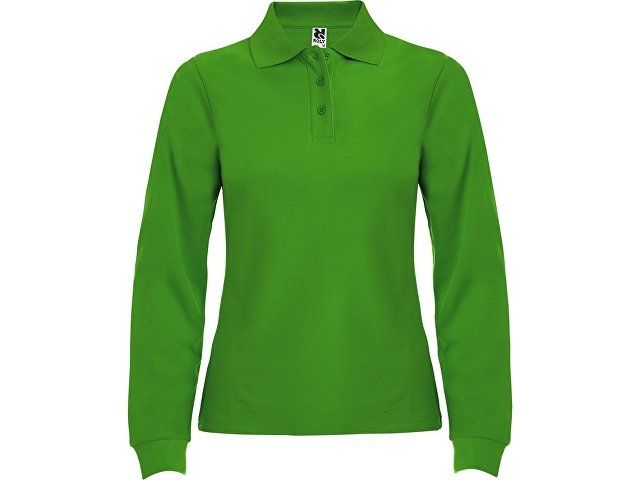 Рубашка поло "Estrella" женская с длинным рукавом, травянисто-зеленый