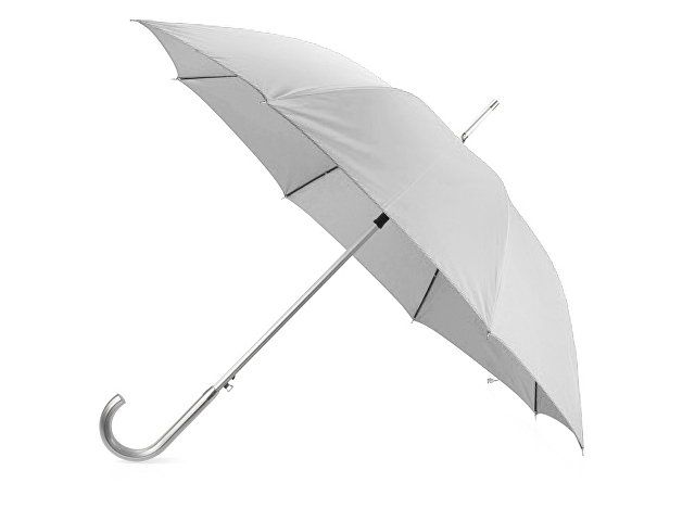 Зонт-трость полуавтомат "Майорка", серебристый