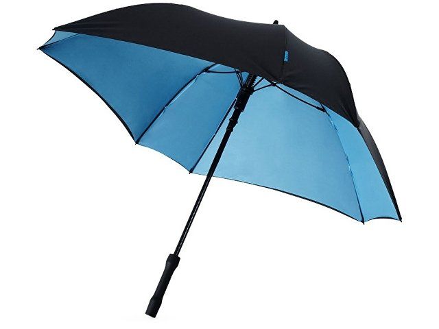 Зонт трость "Square", полуавтомат 23", черный/синий