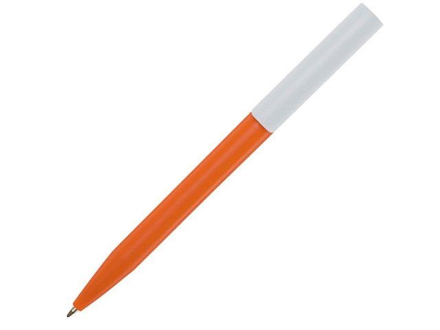 Шариковая ручка Unix из переработанной пластмассы, черные чернила - Оранжевый