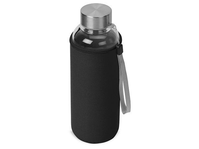 Бутылка для воды "Pure" c чехлом, 420 мл, черный