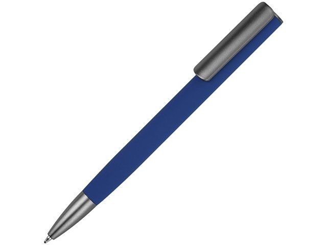 Ручка металлическая шариковая "Insomnia" софт-тач с зеркальным слоем, темно-синяя с серым
