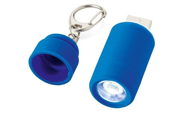 Мини-фонарь "Avior" с зарядкой от USB, синий