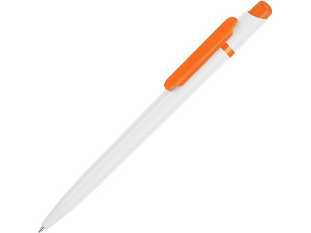 Ручка шариковая "Этюд", белый/оранжевый