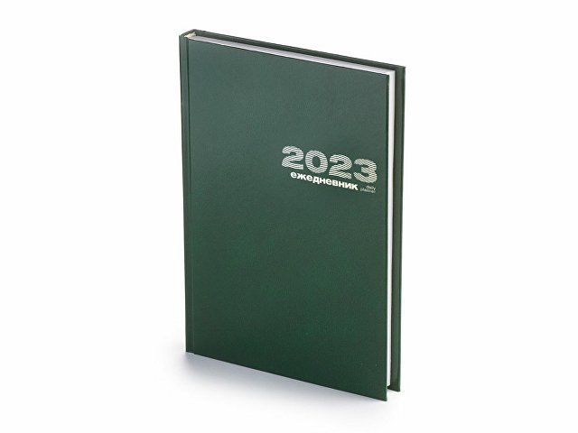 Ежедневник А5 датированный «Бумвинил» 2023, зеленый