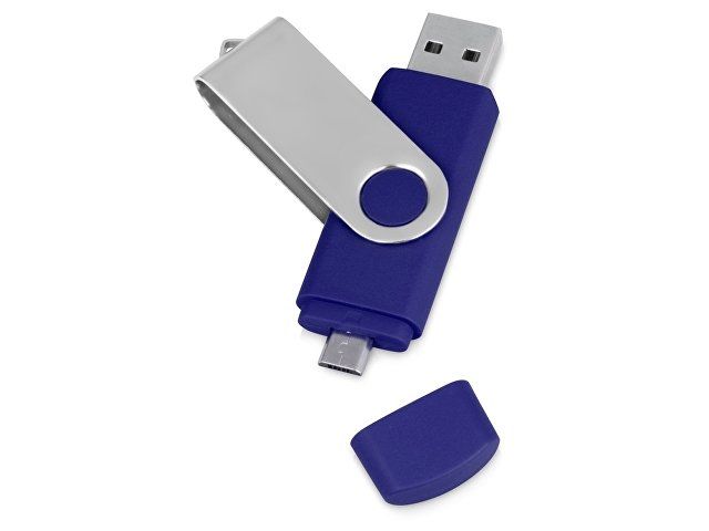 USB/micro USB-флешка 2.0 на 16 Гб «Квебек OTG», синий