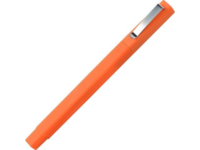 Ручка шариковая пластиковая "Quadro Soft", квадратный корпус с покрытием софт-тач, оранжевый