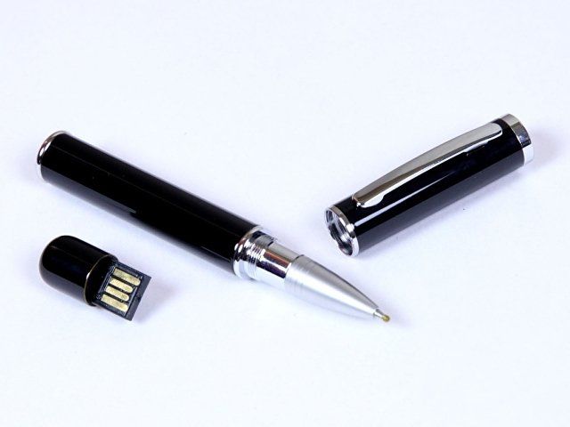 USB-флешка на 8 Гб в виде ручки с мини чипом, черный