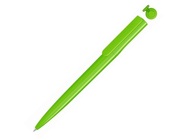 Ручка шариковая пластиковая "RECYCLED PET PEN switch", синий, 1 мм, зеленое яблоко