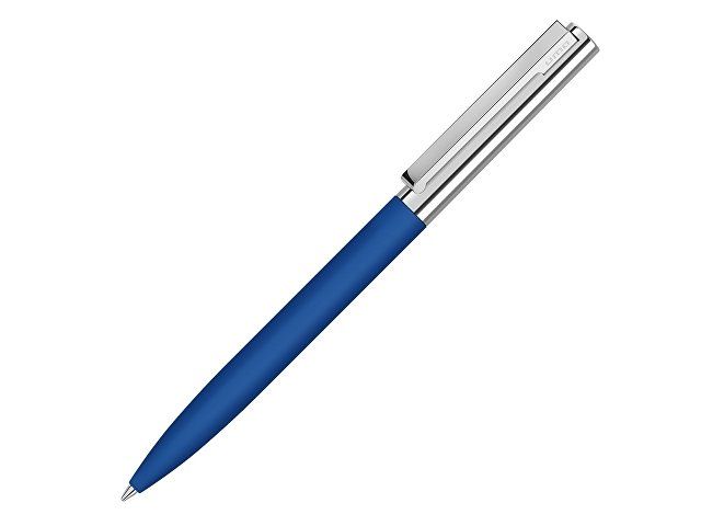 Ручка металлическая шариковая «Bright GUM» soft-touch с зеркальной гравировкой, средне-синий