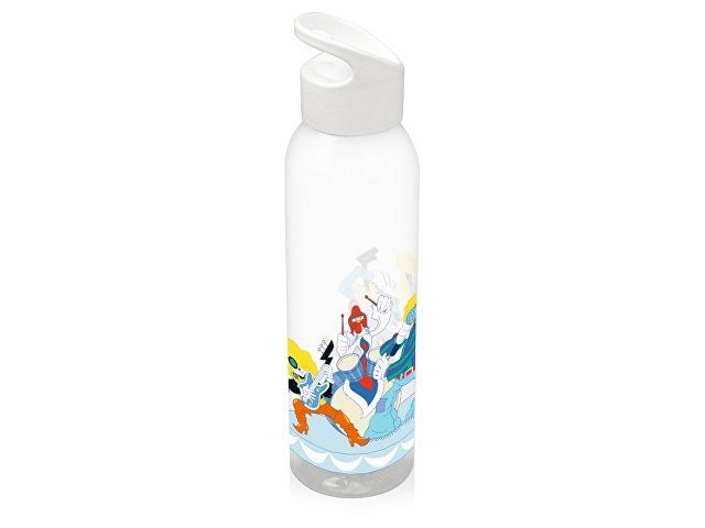 Бутылка для воды "Бременские музыканты", прозрачный/белый