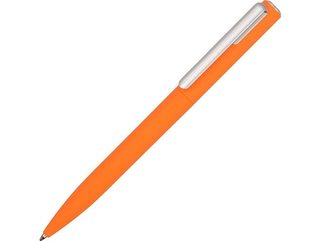 Ручка шариковая пластиковая "Bon" с покрытием soft touch, оранжевый