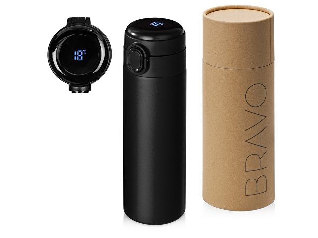 Купить Вакуумная термокружка Waterline с медной изоляцией «Bravo», 400 мл, тубус, черный (Р) Вакуумная термокружка Waterline с медной изоляцией «Bravo», 400 мл, тубус, черный (Р)