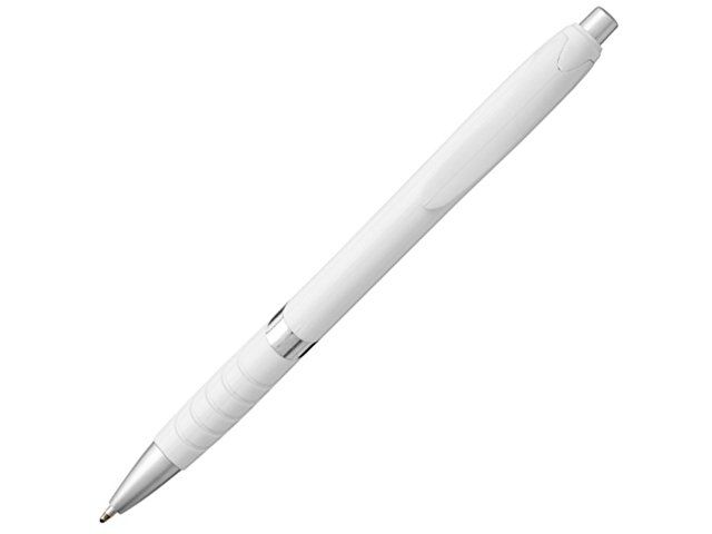 Шариковая ручка с резиновой накладкой Turbo, белый, черные чернила