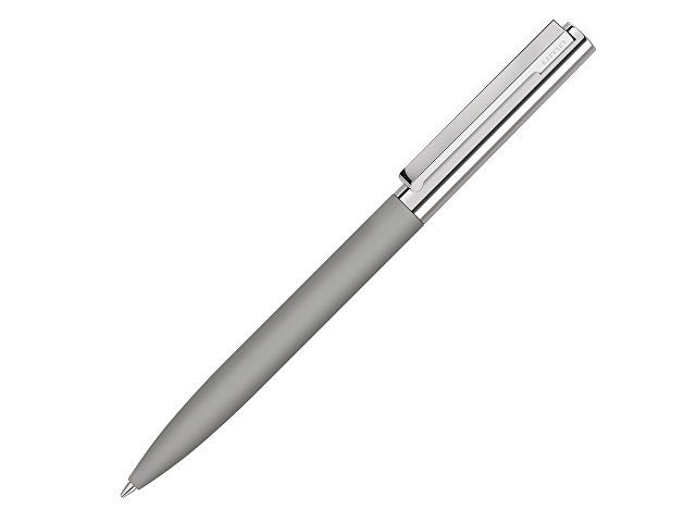Ручка металлическая шариковая «Bright GUM» soft-touch с зеркальной гравировкой, серый
