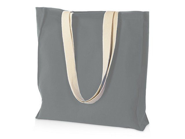 Купить Сумка Donny их хлопка с донной складкой и парусиновыми ручками, серый Сумка Donny их хлопка с донной складкой и парусиновыми ручками, серый