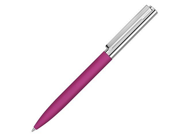 Ручка металлическая шариковая «Bright GUM» soft-touch с зеркальной гравировкой, розовый