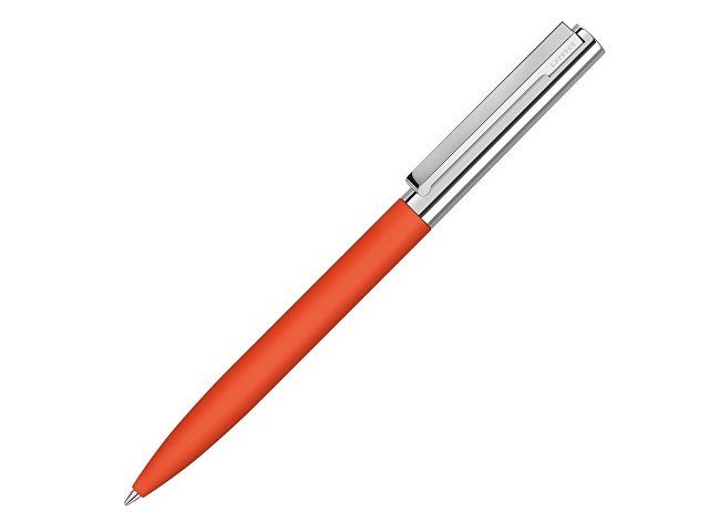 Ручка металлическая шариковая «Bright GUM» soft-touch с зеркальной гравировкой, оранжевый