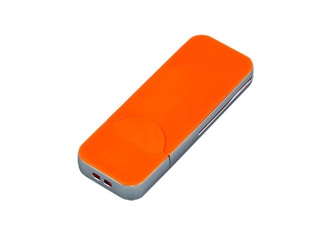 USB-флешка на 128 Гб в стиле I-phone, прямоугольнй формы, оранжевый
