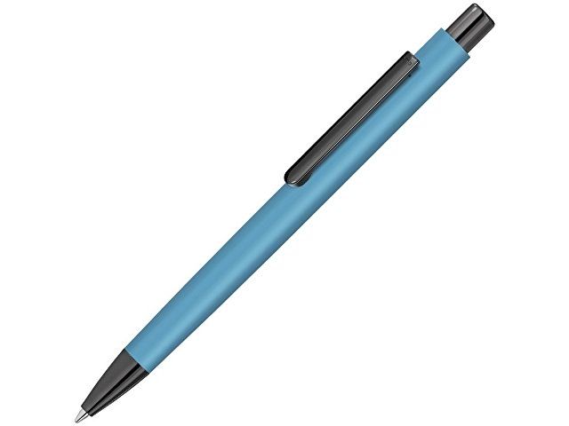 Металлическая шариковая ручка soft touch "Ellipse gum", голубой
