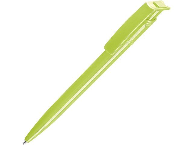 Ручка шариковая пластиковая "RECYCLED PET PEN", синий, 1 мм, фисташковый
