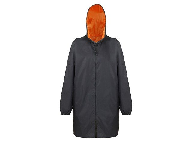 Дождевик «Bi-color» унисекс, оранжевый/черный