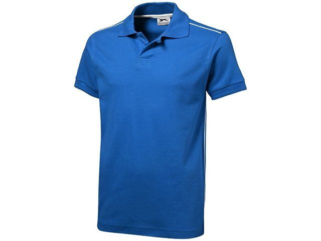 Рубашка поло "Backhand" мужская, небесно-синий/белый