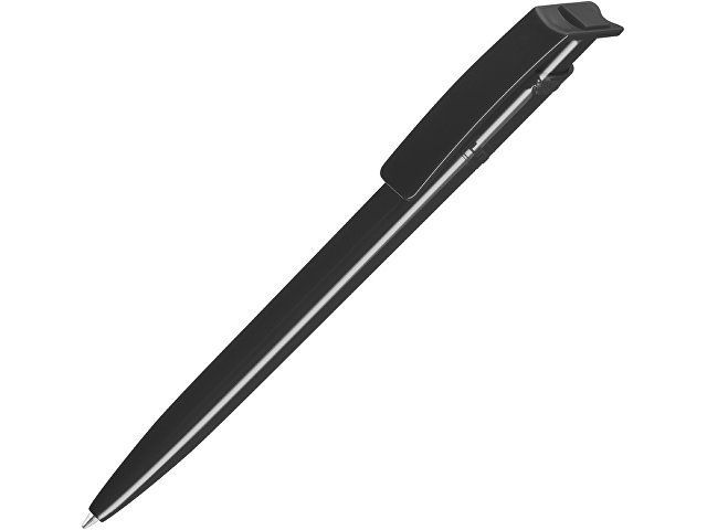 Ручка шариковая пластиковая "RECYCLED PET PEN", синий, 1 мм, черный