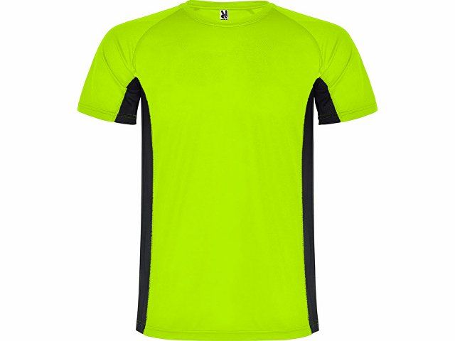 Спортивная футболка "Shanghai" детская, неоновый зеленый/черный