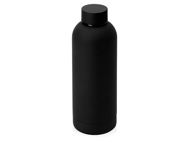 Вакуумная термобутылка "Cask" Waterline, soft touch, 500 мл, черный (Р)