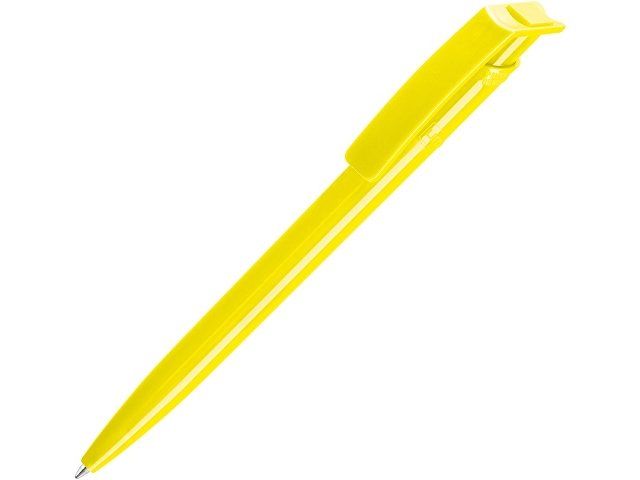 Ручка шариковая пластиковая "RECYCLED PET PEN", синий, 1 мм, желтый