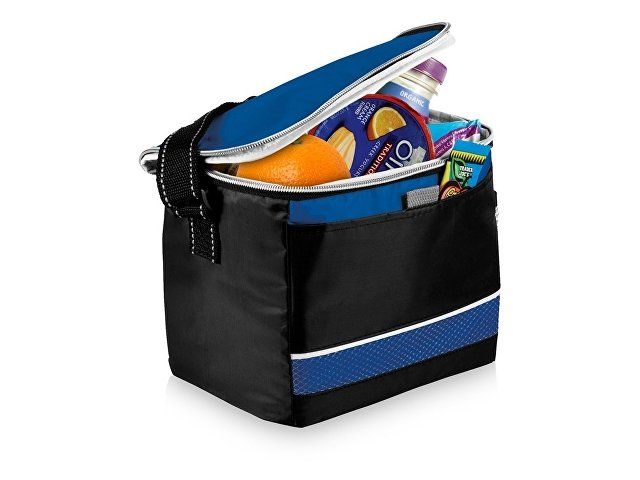 Спортивная сумка-холодильник "Levi", черный/ярко-синий