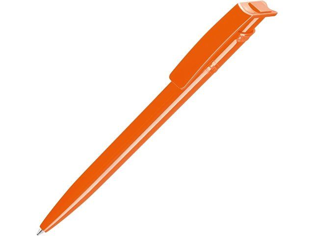 Ручка шариковая пластиковая "RECYCLED PET PEN", синий, 1 мм оранжевый