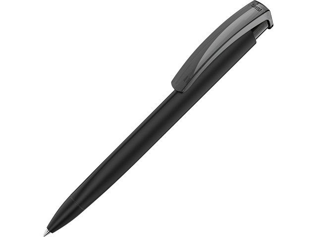 Ручка шариковая трехгранная UMA «TRINITY K transparent GUM», soft-touch, черный