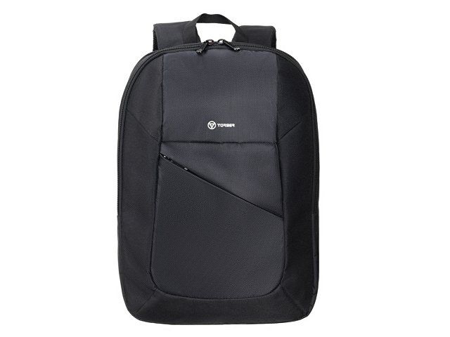 Рюкзак TORBER VECTOR с отделением для ноутбука 15,6'', черный, нейлон, 29 x 8 x 43 см, 10л