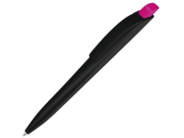 Ручка шариковая пластиковая "Stream", черный/розовый