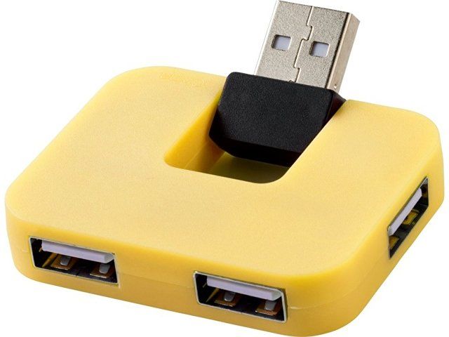 USB Hub "Gaia" на 4 порта, желтый