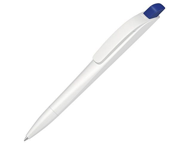 Ручка шариковая пластиковая "Stream", белый/синий