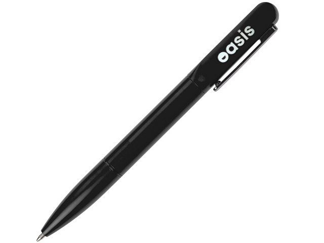 Металлическая шариковая ручка со светящимся логотипом "Illuminata", черный