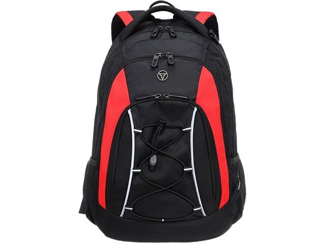 Рюкзак TORBER ROCKIT с отделением для ноутбука 15", черный/красный, полиэстер, 33х19х45 см, 28 л